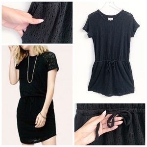Lou & Grey Casual Black Crochet Dress